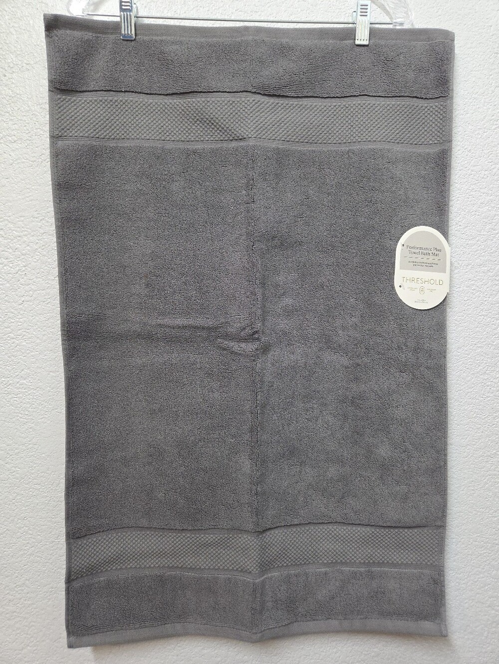 Threshold Performance Plus Towel Bath Mat Gray 20 Ib X 30 In Nwt
